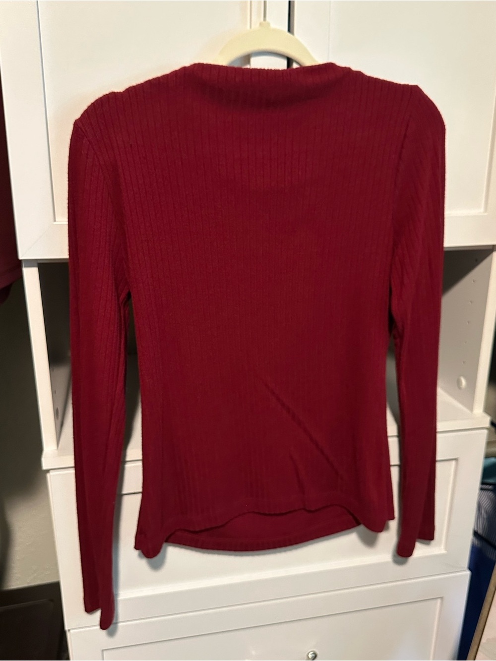 Nine Britton Burgundy Long Sleeve Knit Top Size Medium - Picture 6 of 7